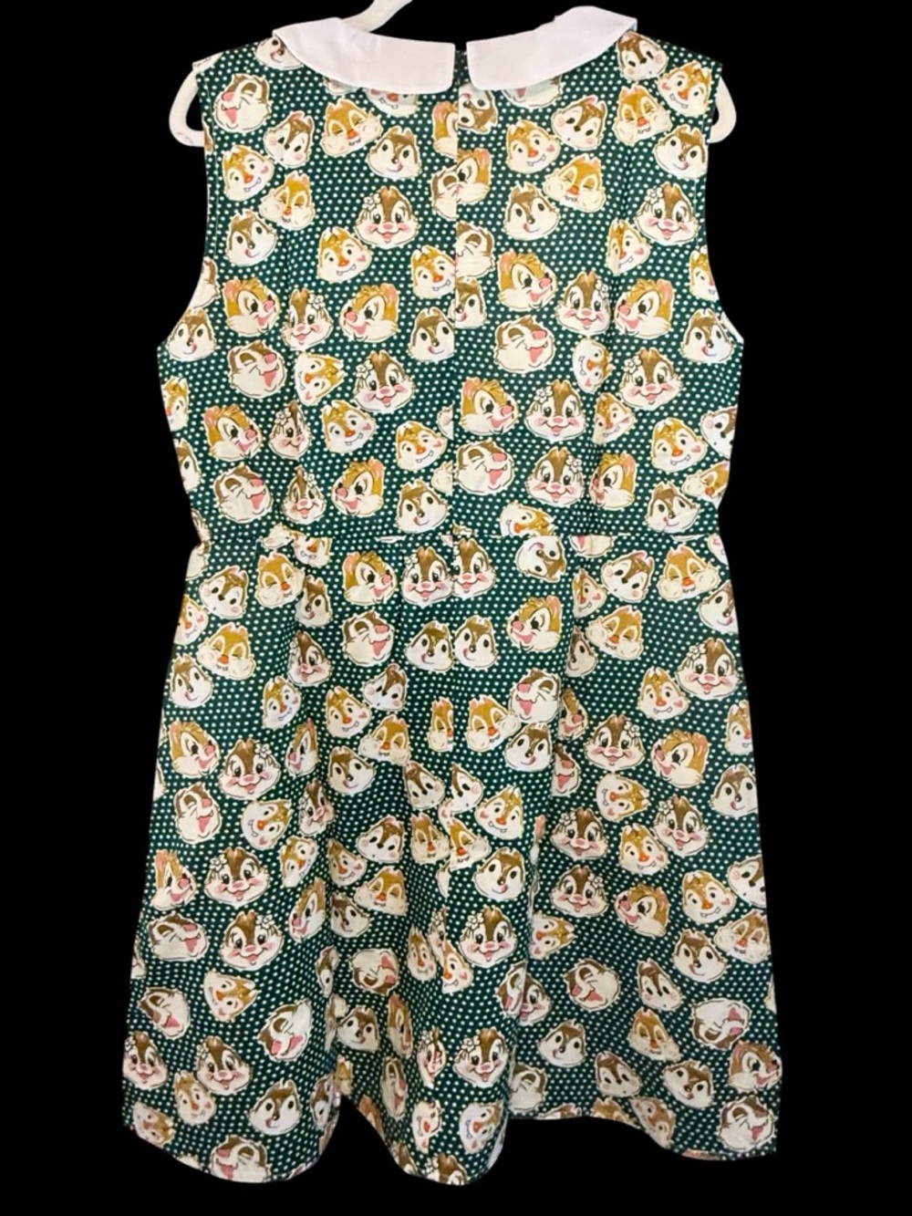 Tulip B Polka Dot Squirrel Green White Summer Dress Peter Pan Unique Vintage NWT - Picture 2 of 7